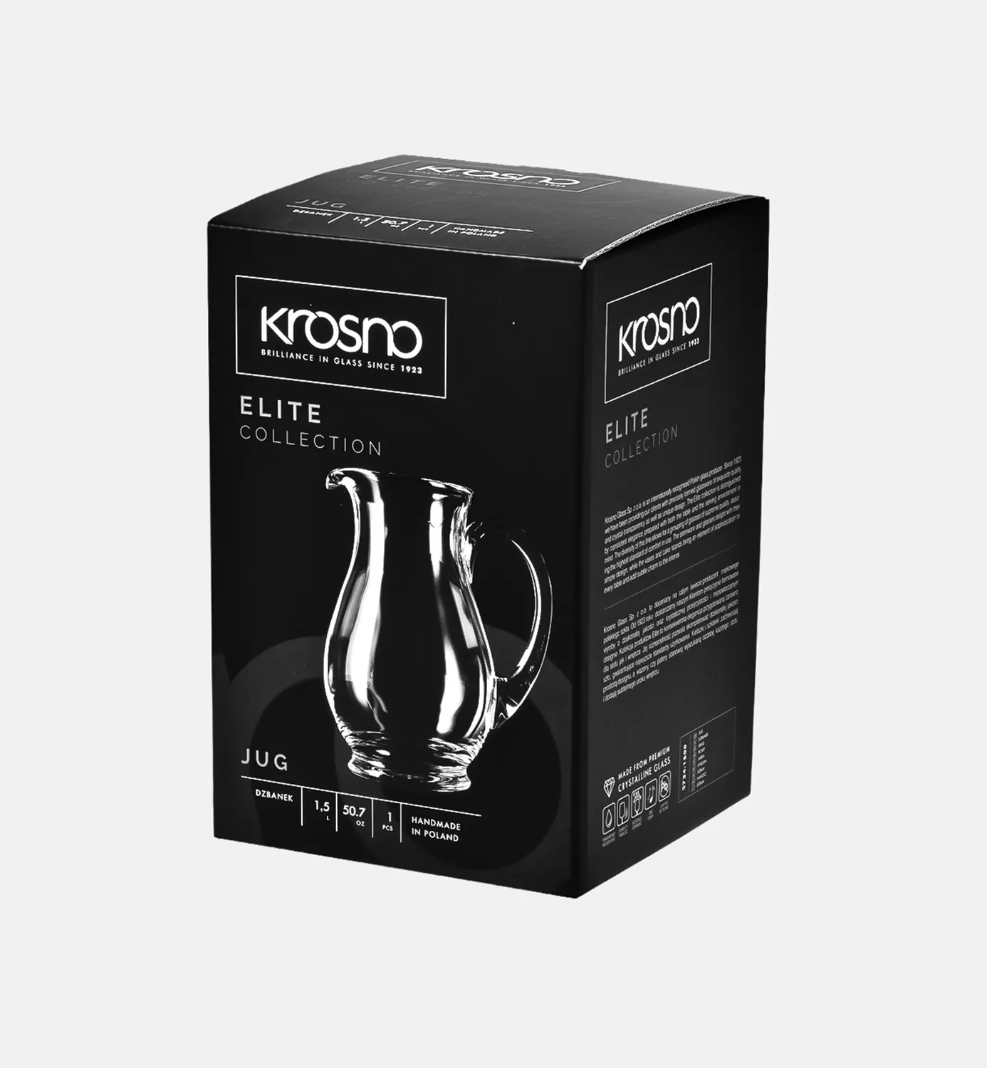 Krosno Elite kande 1500 ml klar glas