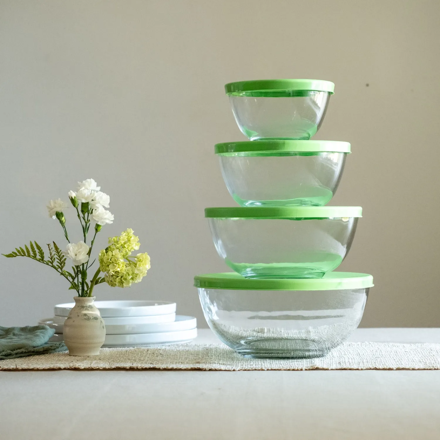 Libbey Baker's Basics røreskåle 4 stk glas ovnfast