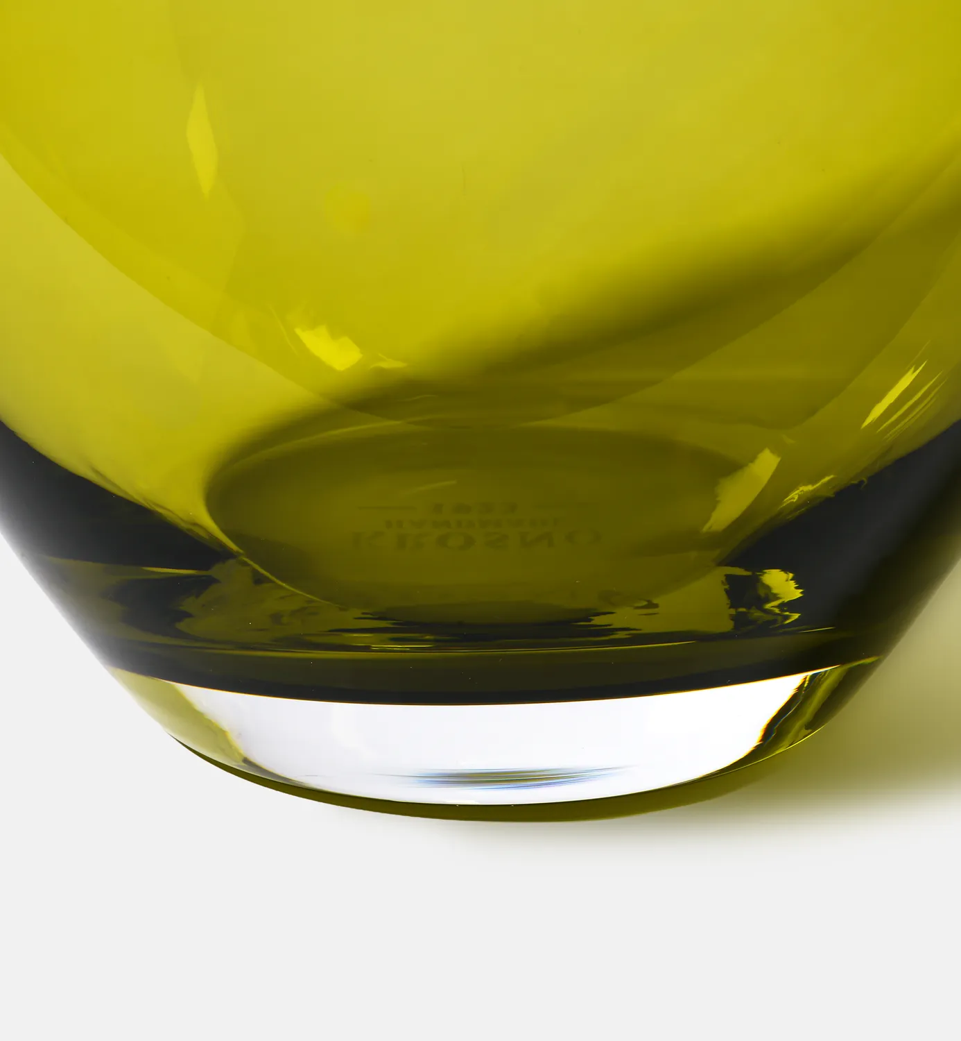 Krosno Flow vase 32 cm oliven mundblæst glas
