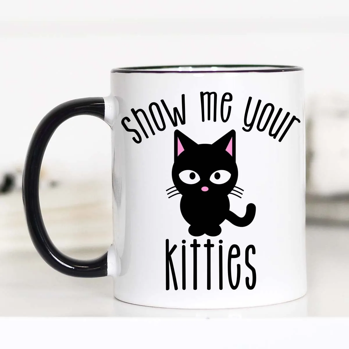 Mugsby Show Me Your Kitties kop 325 ml hvid kat