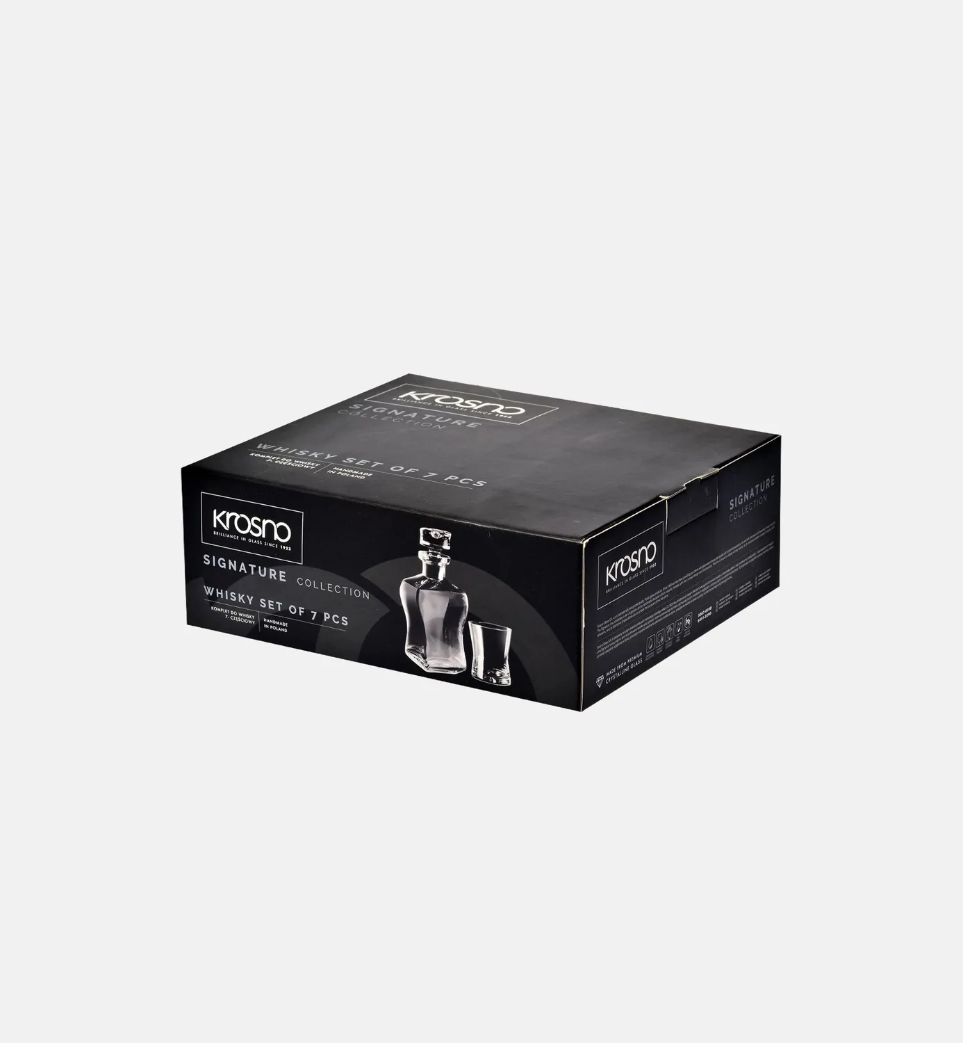 Krosno whiskysæt 7 dele karaffel + 290 ml glas