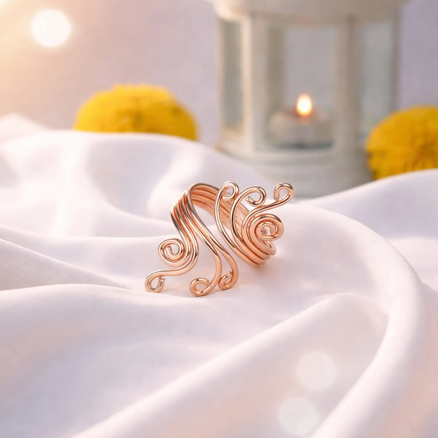 El'Cobre Design 29 kobberring justerbar spiral