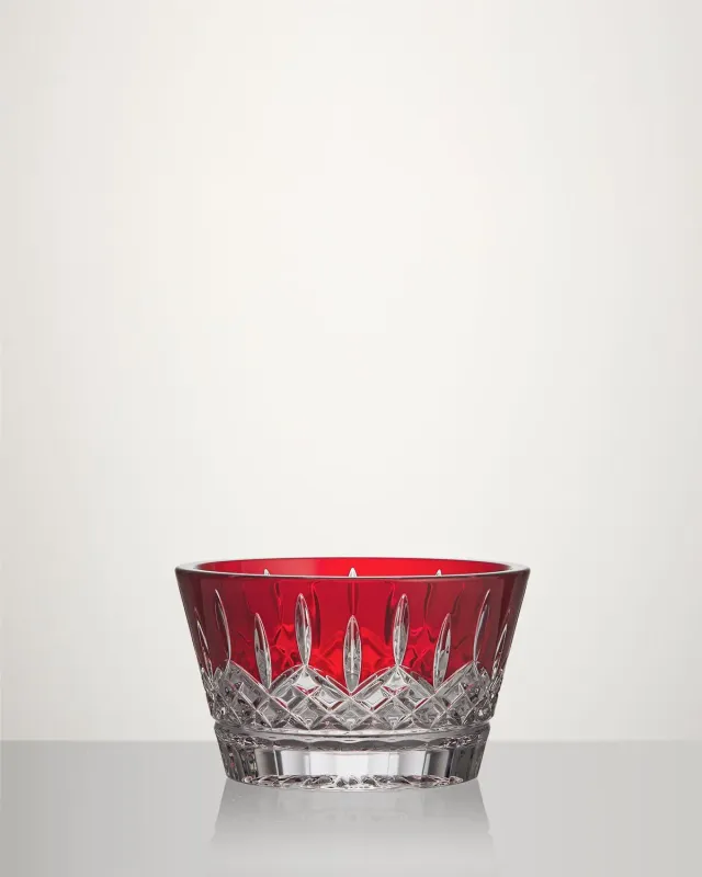 Waterford Lismore Red skål rød krystal servering