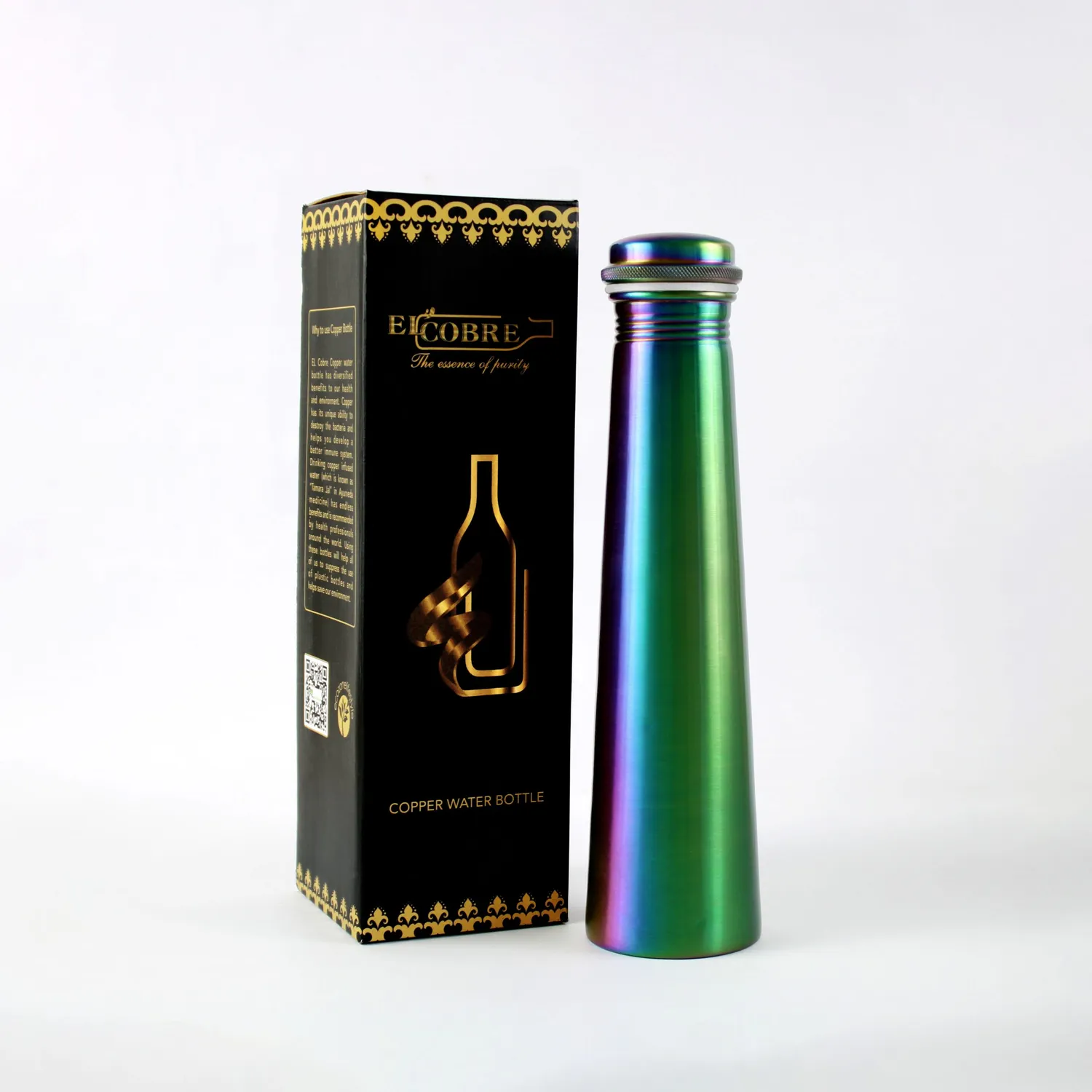 El'Cobre Premium Rainbow Tower kobberflaske 850 ml