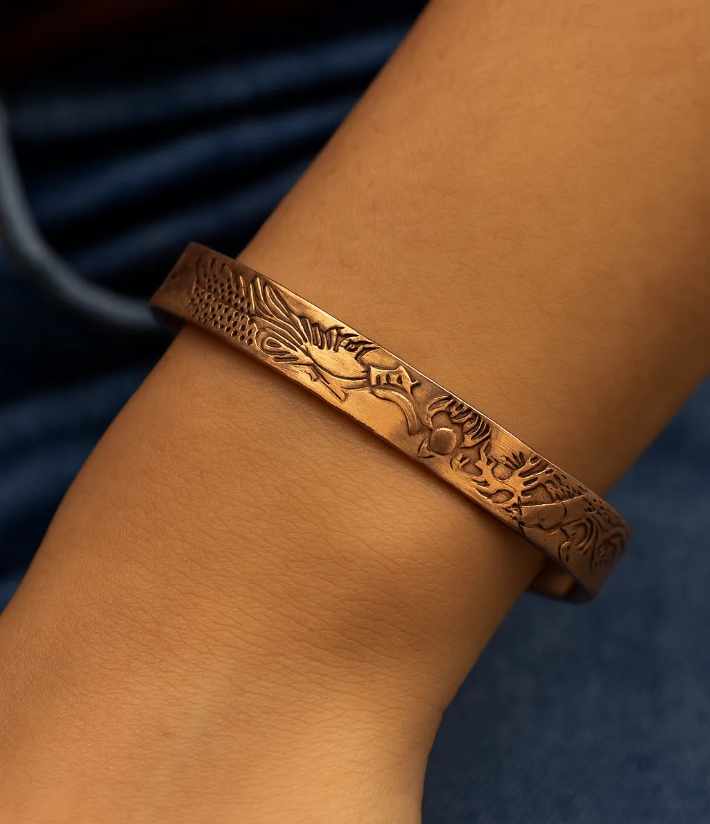 El'Cobre Design 74 kobberarmbånd flettet magnet gaveæske