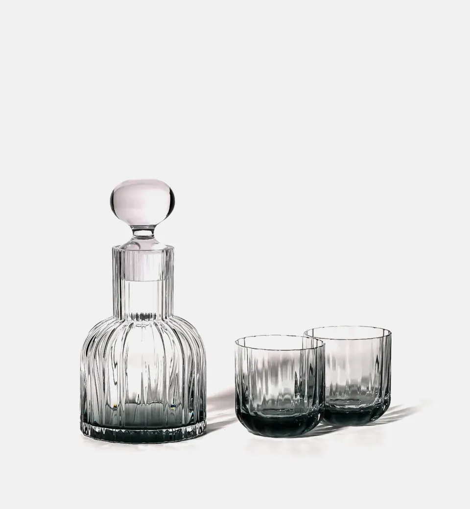 Krosno Marszałkowska karaffel sæt 2 glas aquamarin