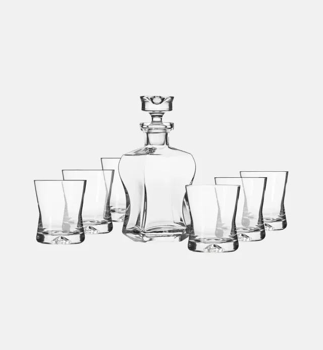 Krosno whiskysæt 7 dele karaffel + 290 ml glas