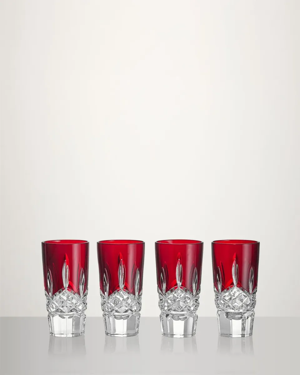 Waterford Lismore Red shotglas 4 stk rød krystal
