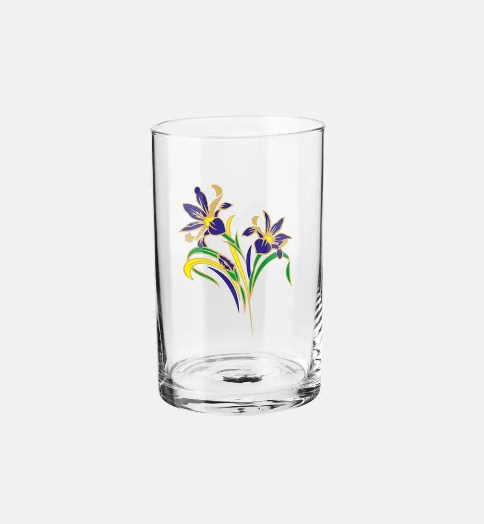 Krosno Iris teglas 250 ml 6 stk med blomstertryk