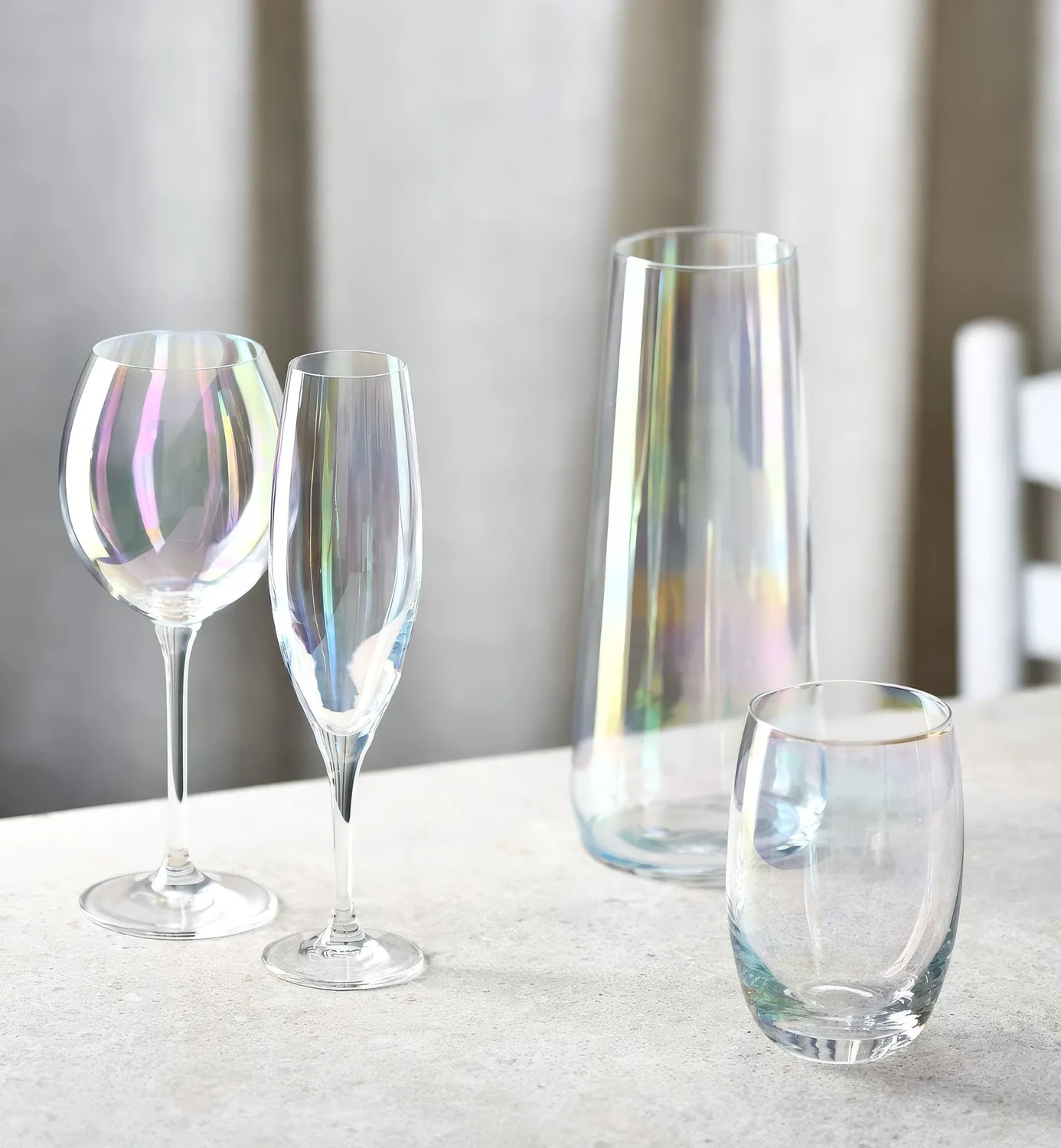 Krosno Rainbow drikkeglas 360 ml perlemor