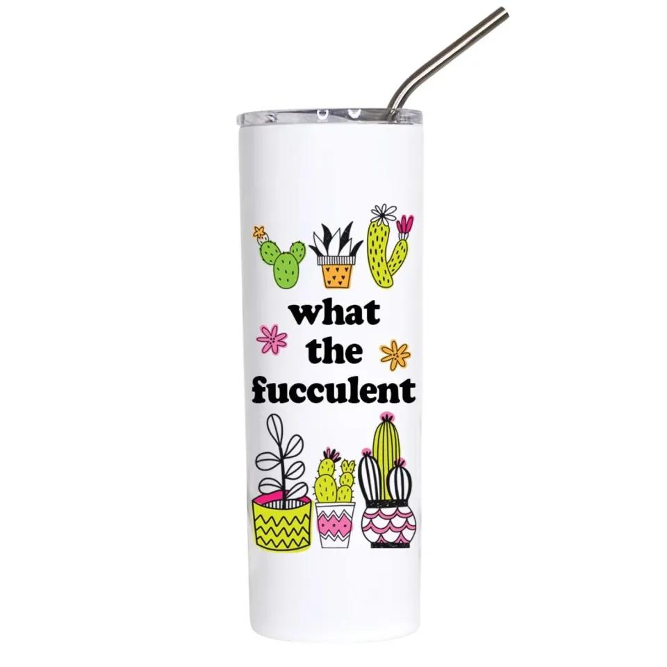 Mugsby What the Fucculent tumbler 591 ml retro
