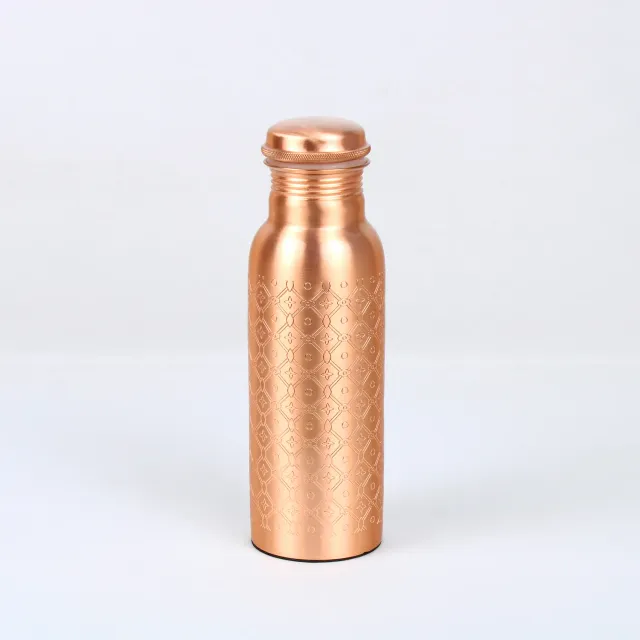 El'Cobre Premium Etching kobbervandflaske 700 ml graveret