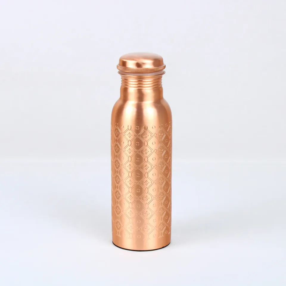 El'Cobre Premium Etching kobbervandflaske 700 ml graveret