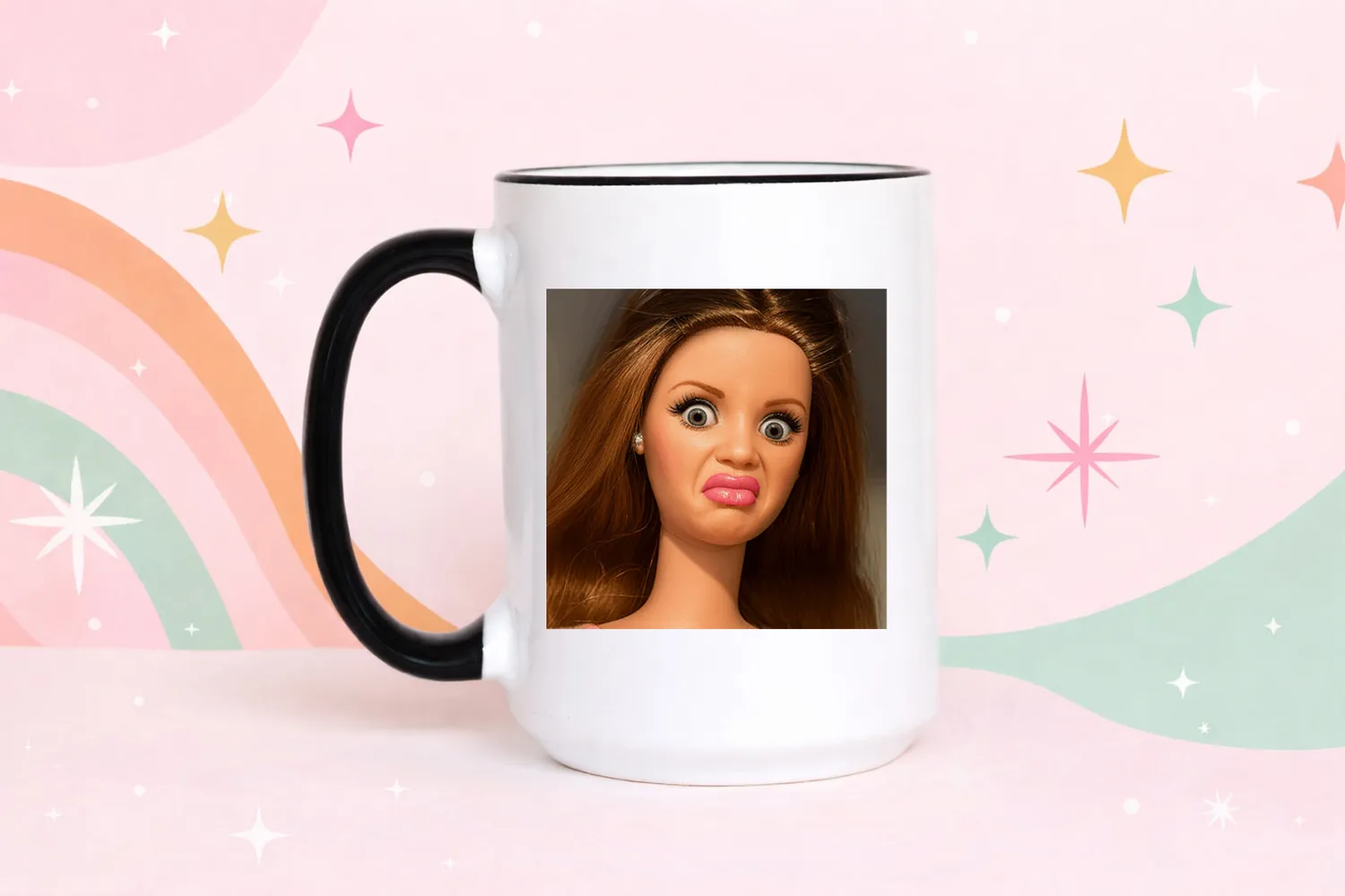 Mugsby Disgusted Face Reaction Meme krus hvid 325 ml
