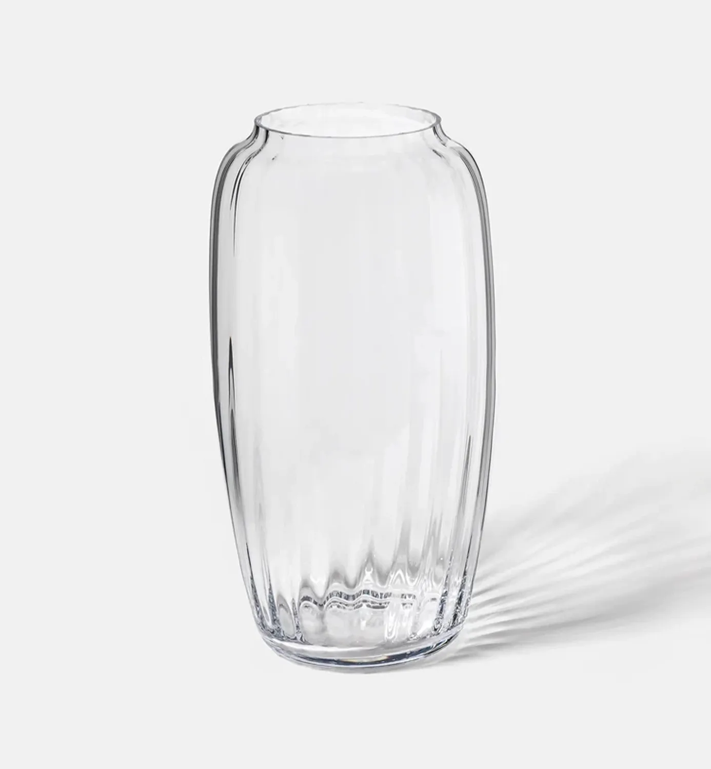 Krosno Ballerina vase 40 cm klar krystal ribbet