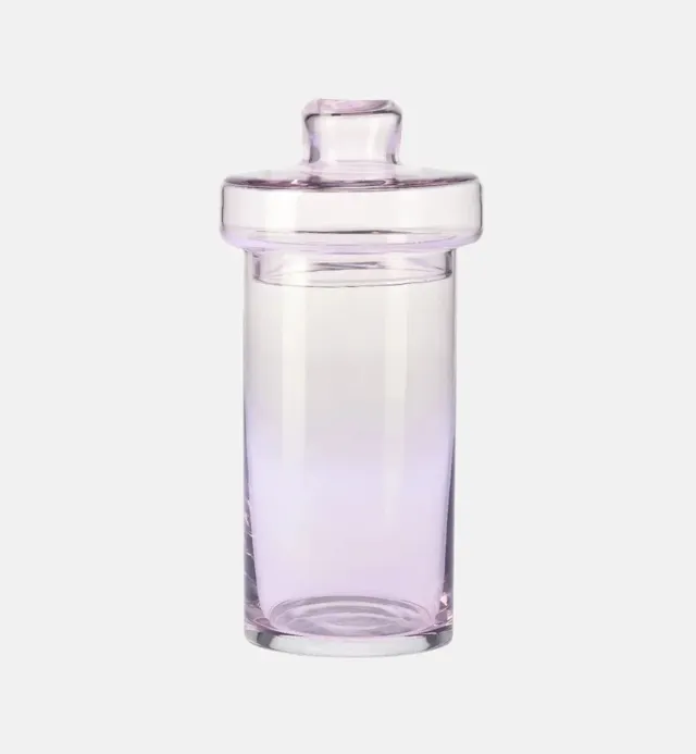 Krosno Gemstone krukke med låg rosa 32 cm krystal