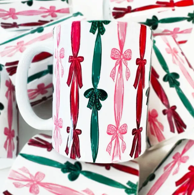 Mugsby Christmas Bow krus keramik 325 ml sort hank