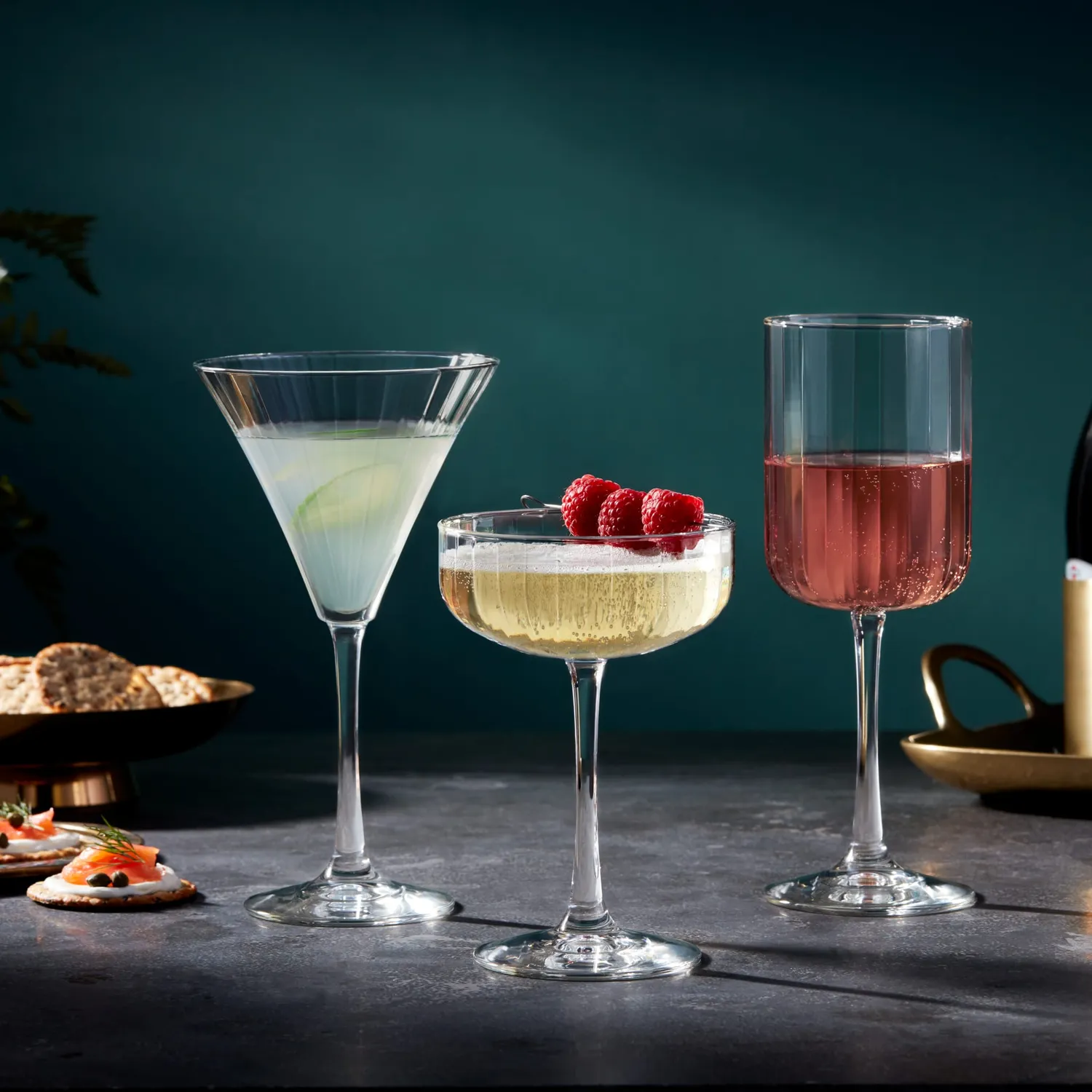 Libbey Paneled Martini martiniglas 4-pak 280 ml riflet