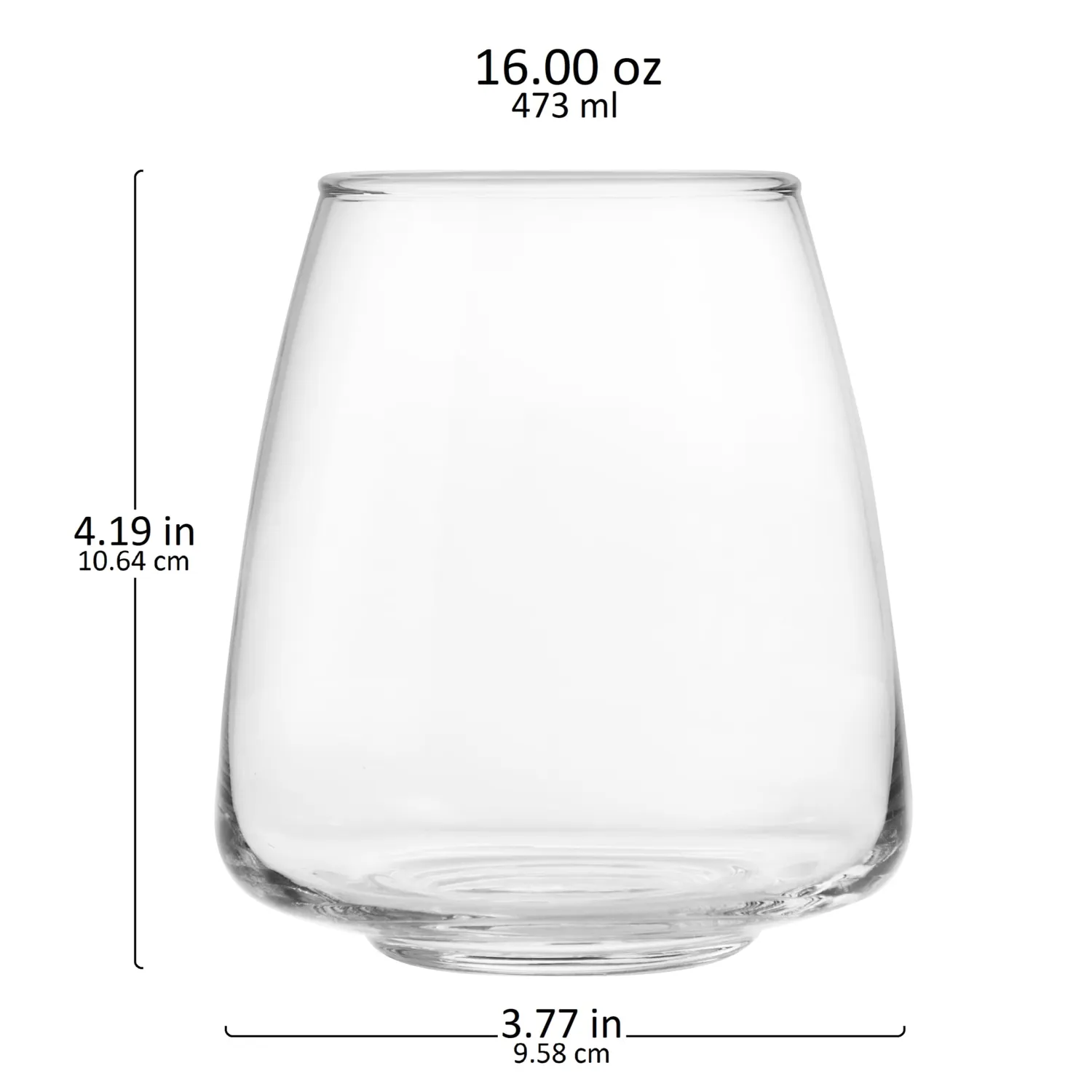 Libbey vinglas uden stilk 6 stk 473 ml stabelbare