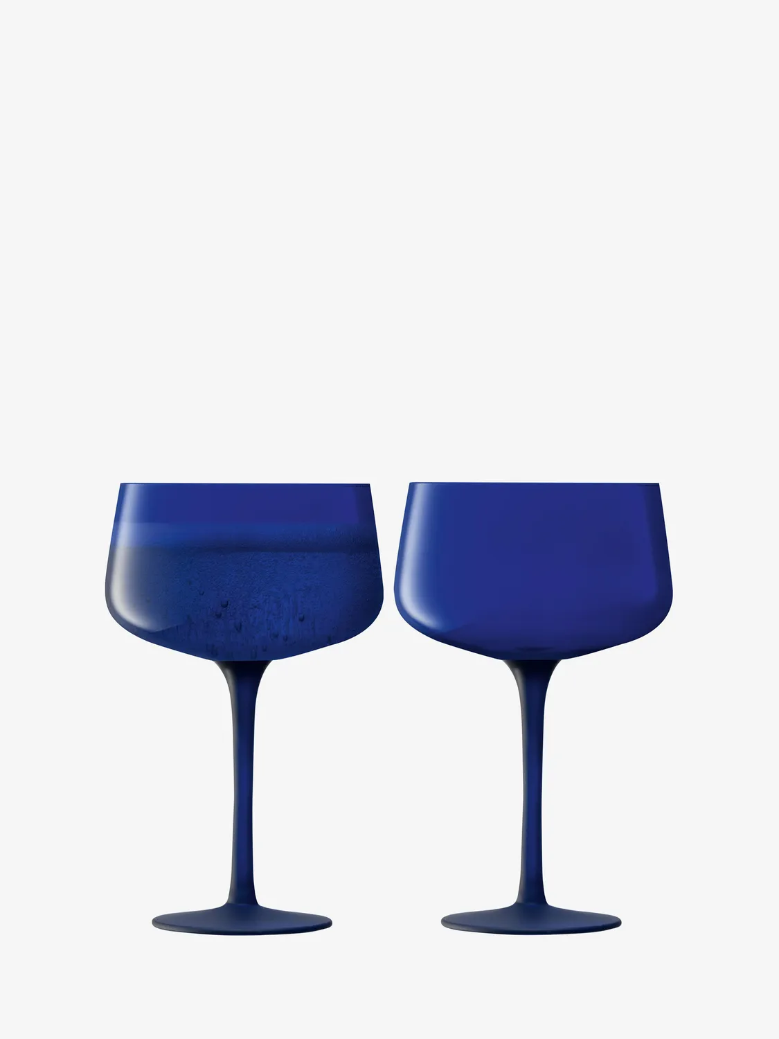 LSA Arc Contrast cocktailskål 2 stk cobalt mat