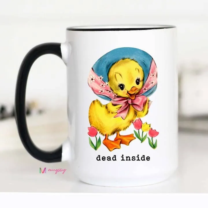 Mugsby Dead Inside Duck krus 325 ml hvid keramik