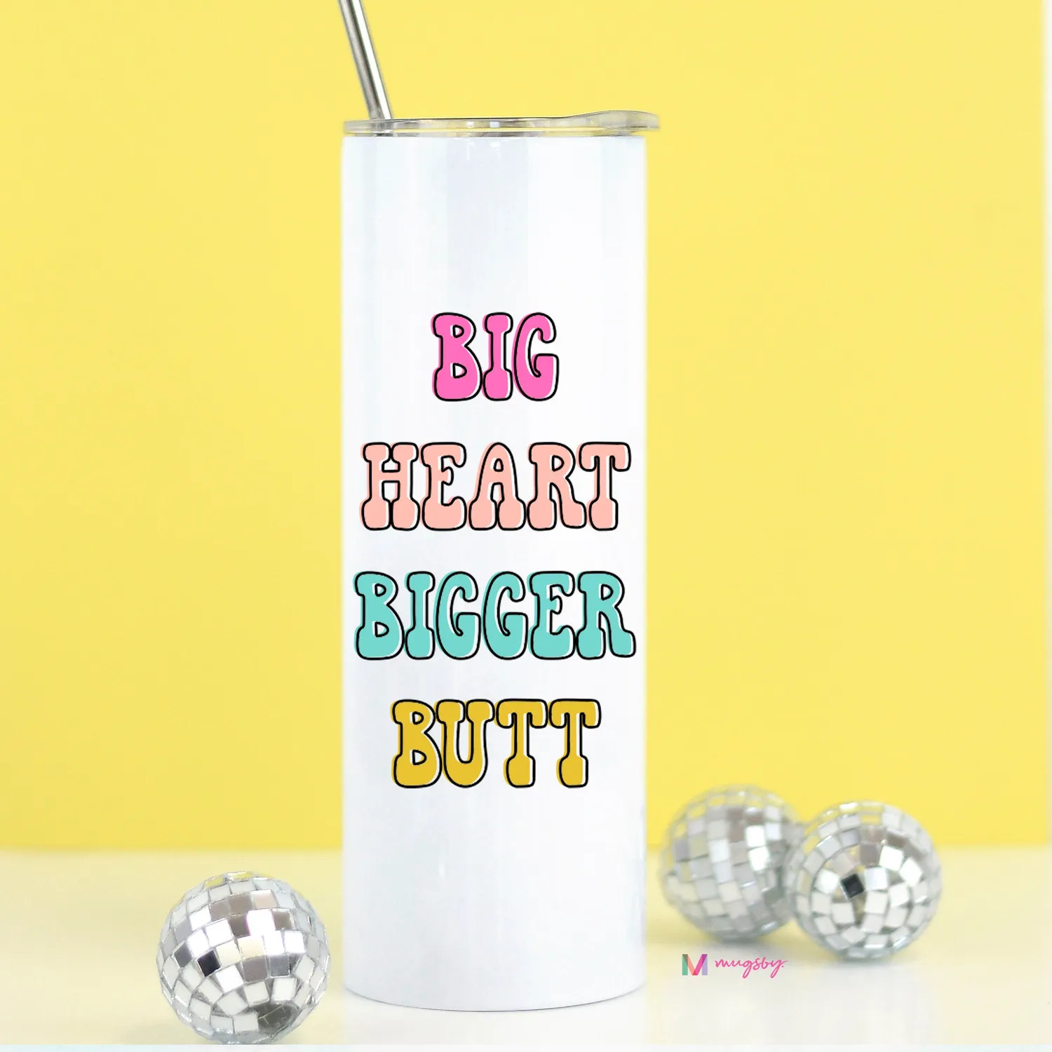 Mugsby Big Heart Bigger Butt termokop 591 ml sjov