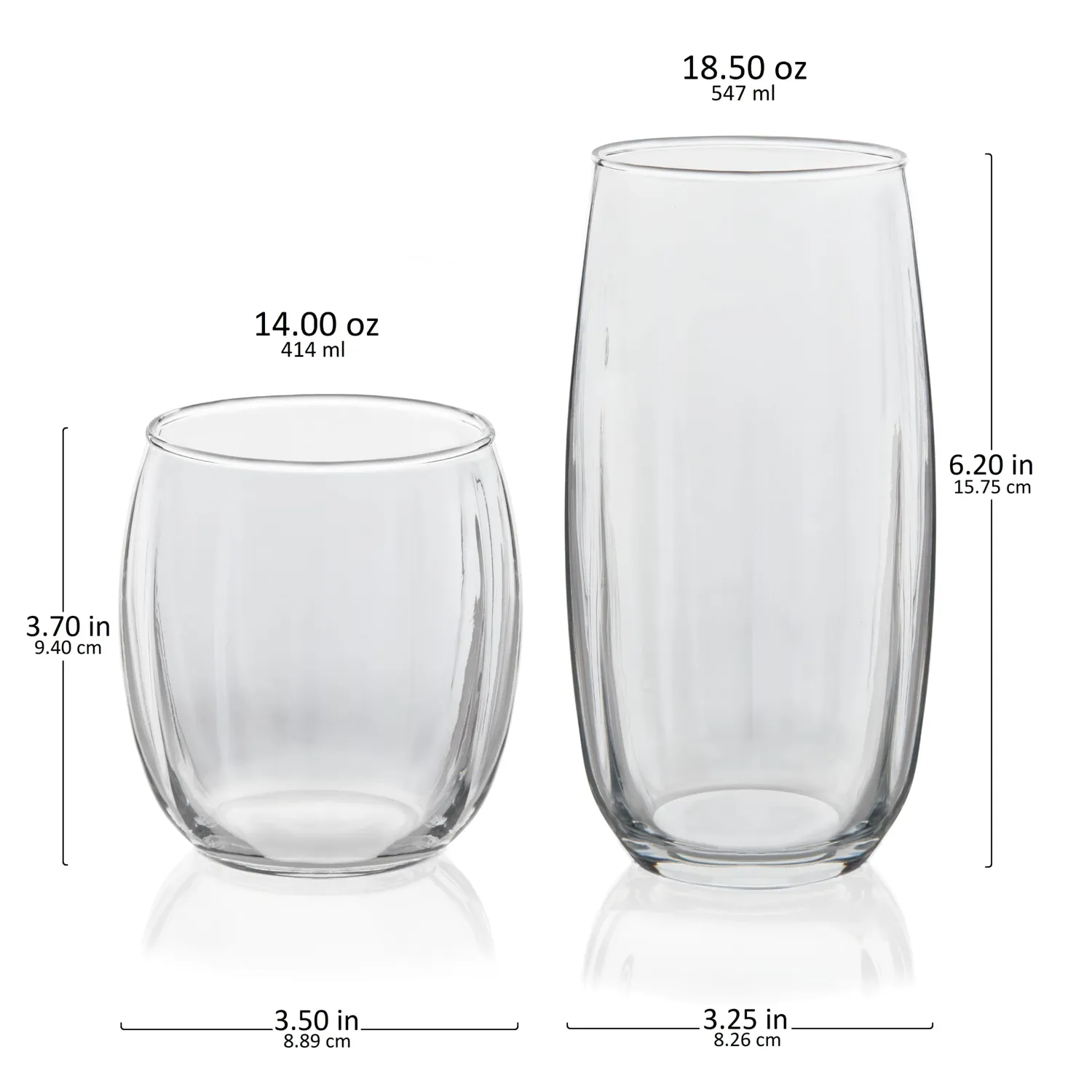 Libbey Samba drikkeglas 16 stk rillet glas