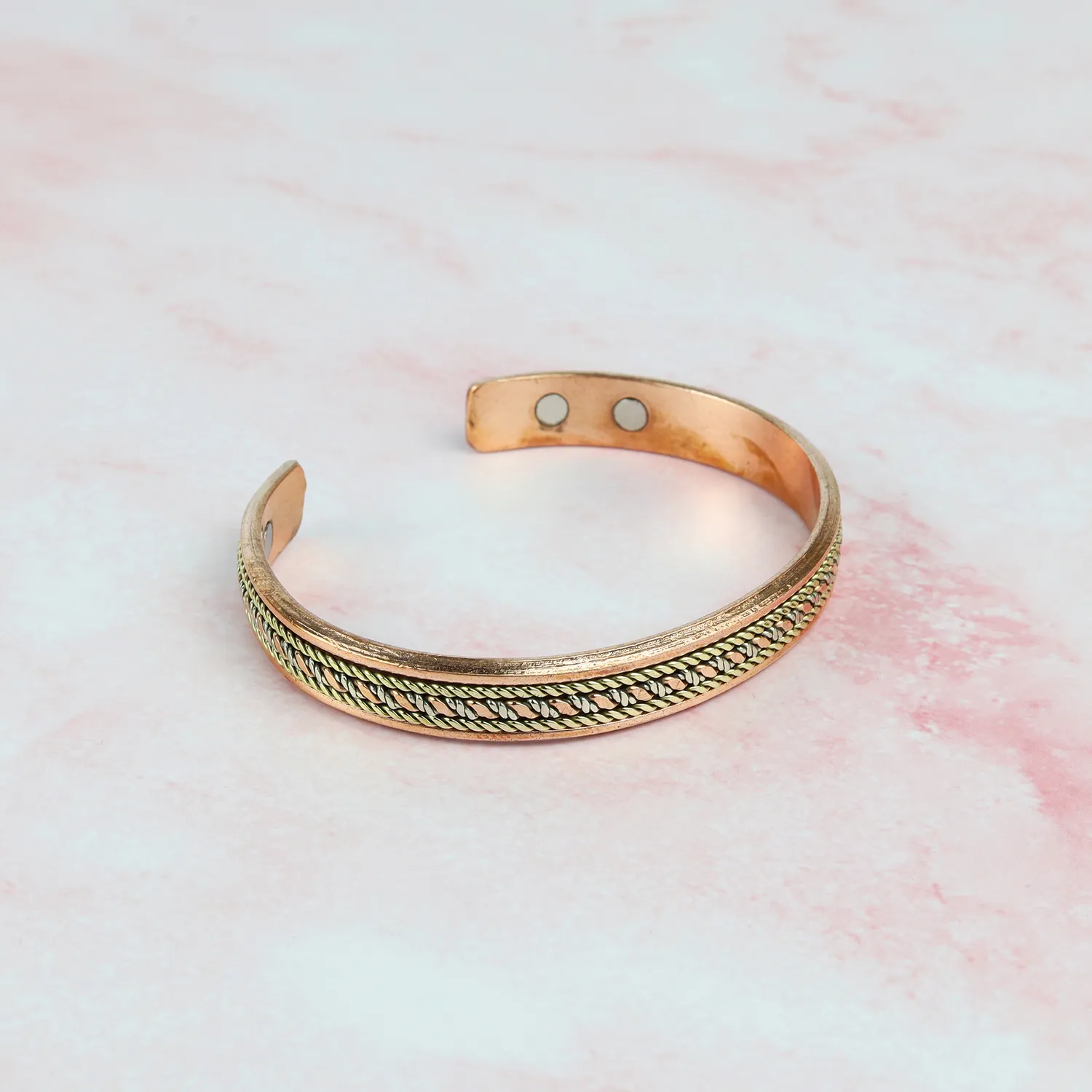 El'Cobre Design 68 kobberarmbånd flettet messing