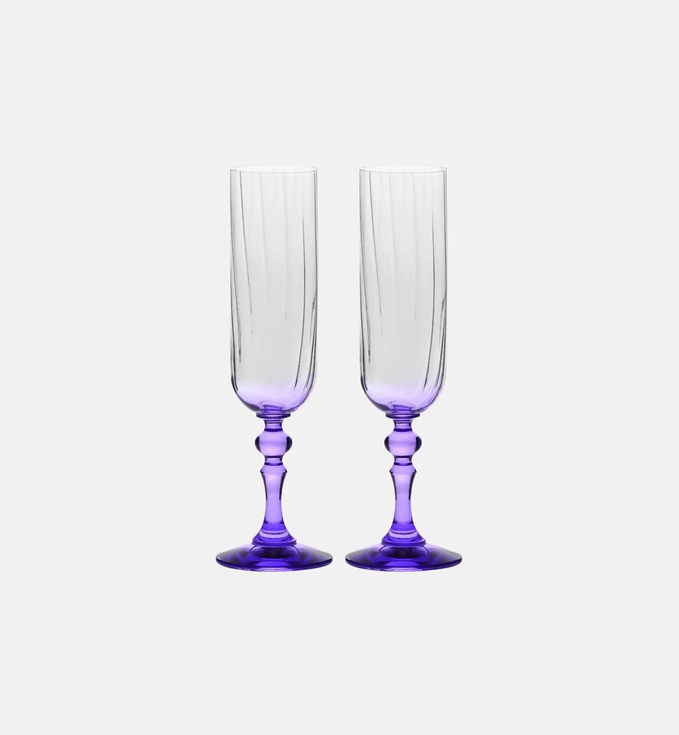 Krosno Ombré champagneglas 200 ml lilla riflet