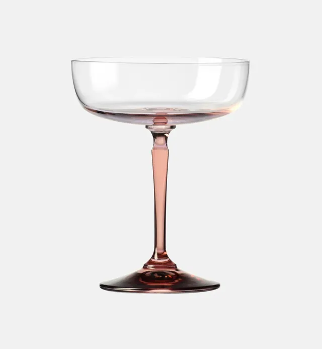 Krosno Celebration Moments champagneglas 230 ml lyserød stilk