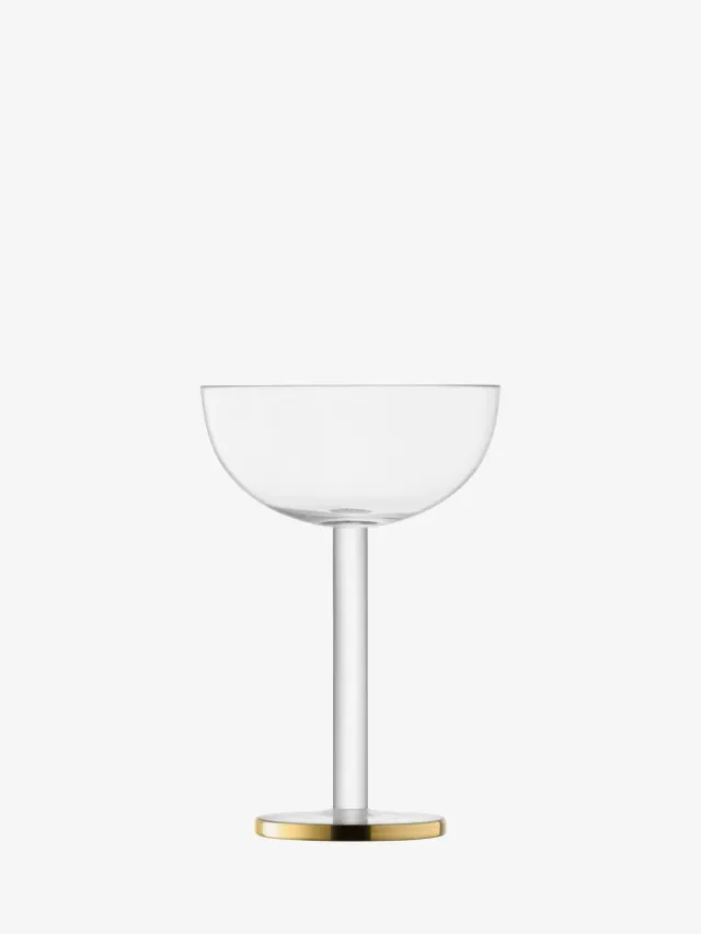 LSA Luca coupeglas 2 stk mundblæst glas med guldbånd