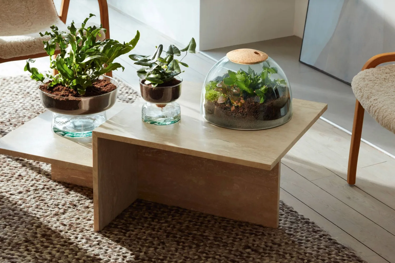 LSA Canopy planteskål genbrugsglas med kork