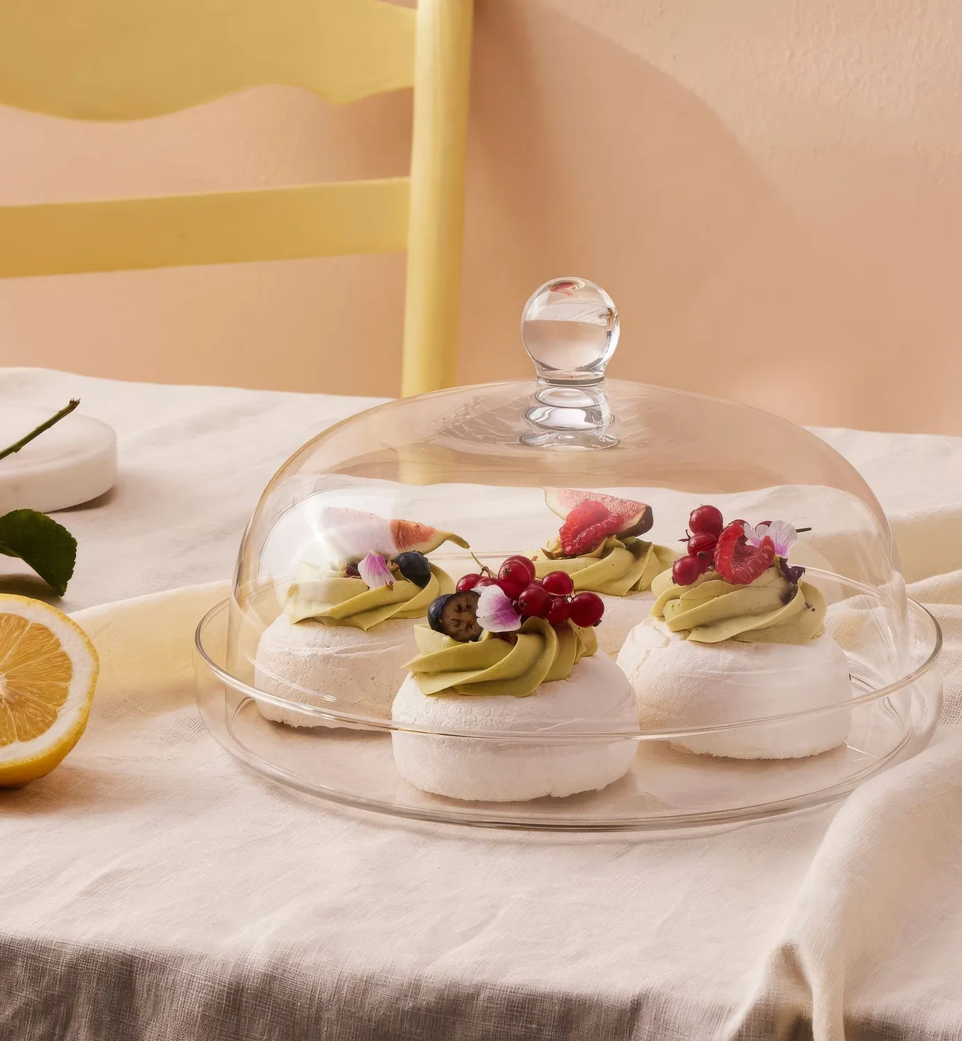Krosno Elite kagefad med kuppel 28 cm glas