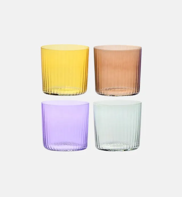 Krosno Deco tumbler 350 ml 4 stk farvet