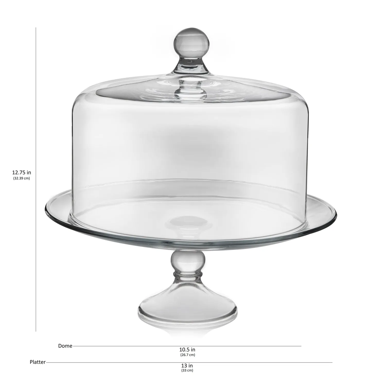 Libbey Selene kagefad med låg glas 33 cm kageopsats
