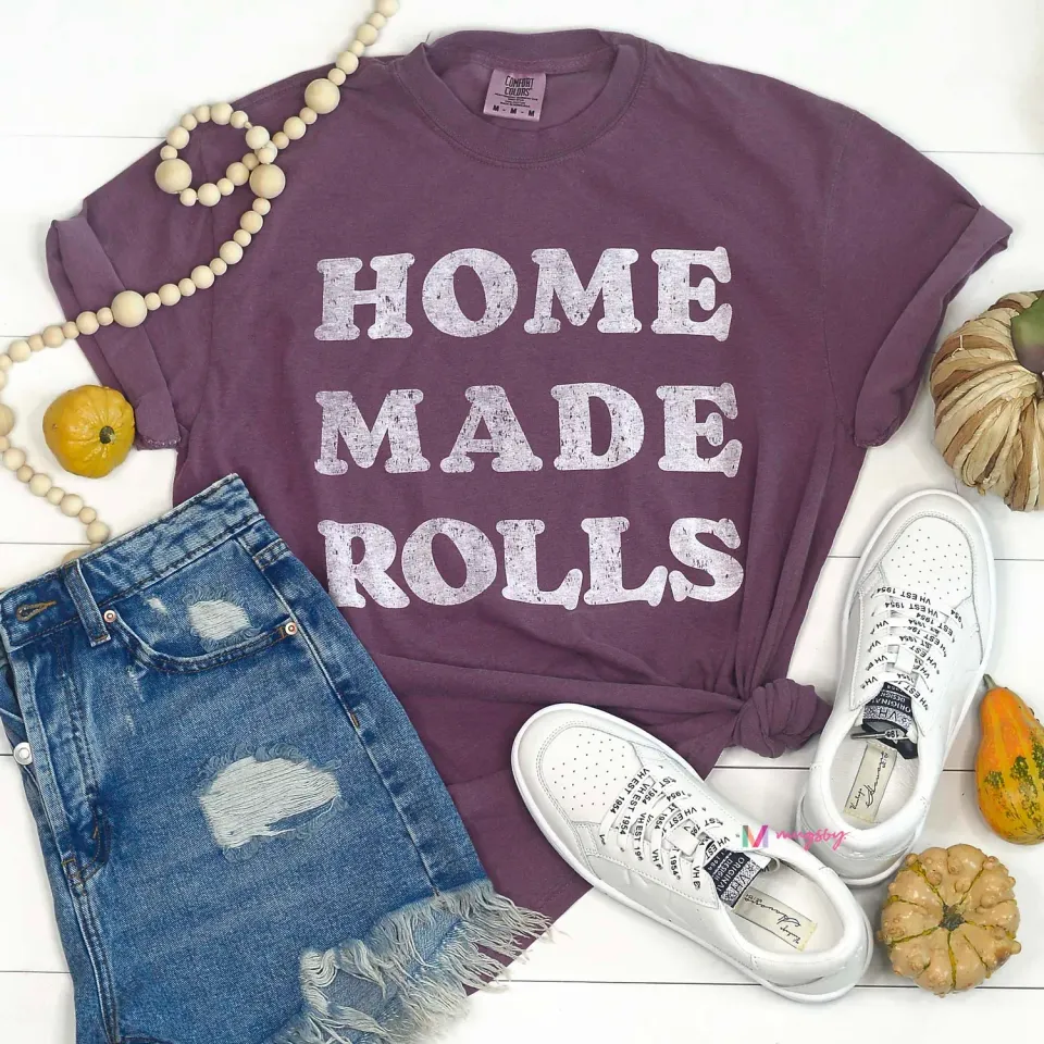 Mugsby Homemade Rolls T-shirt sjov bomuldsbluse