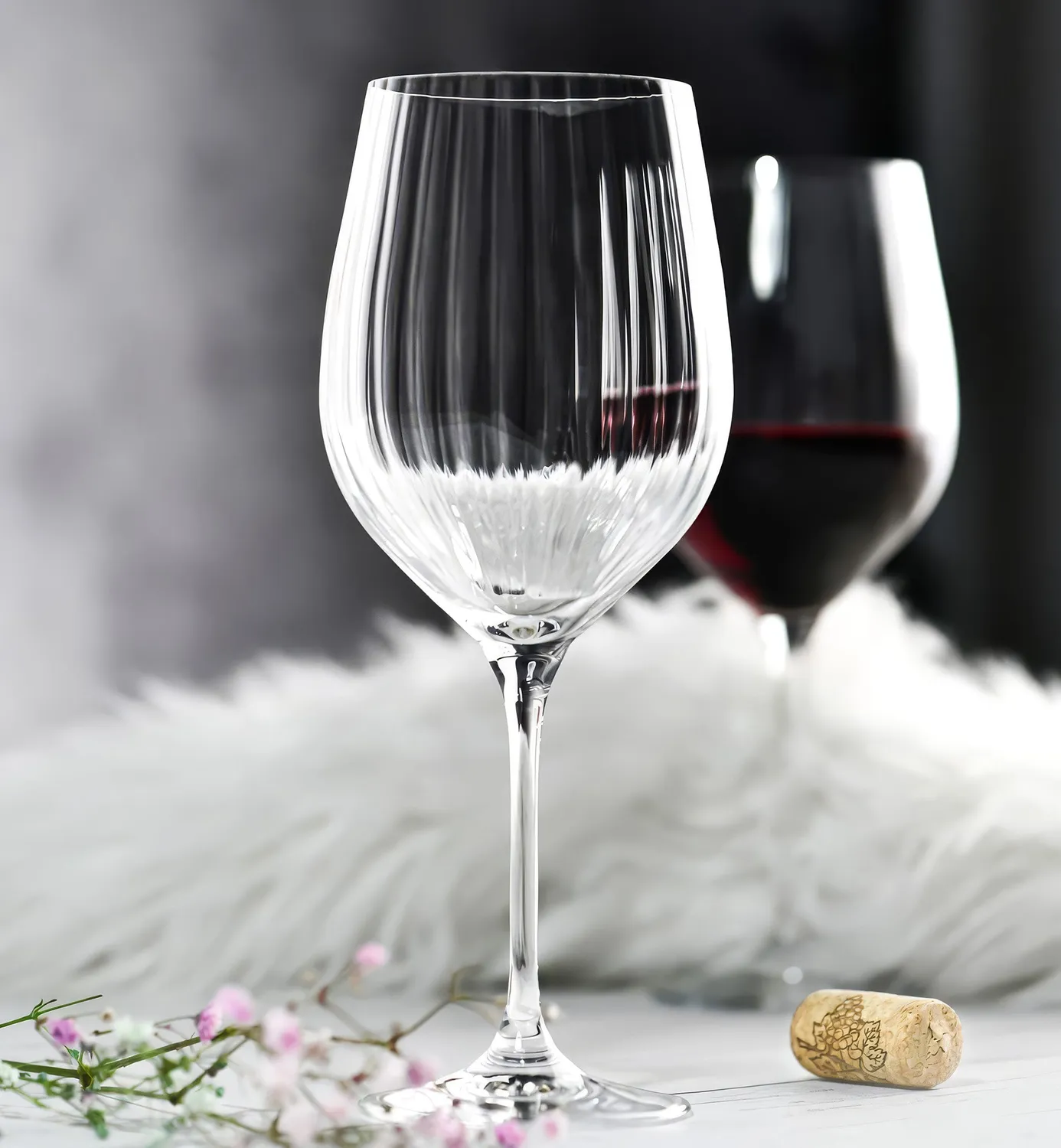 Krosno Harmony Lumi vinglas 530 ml rifflet