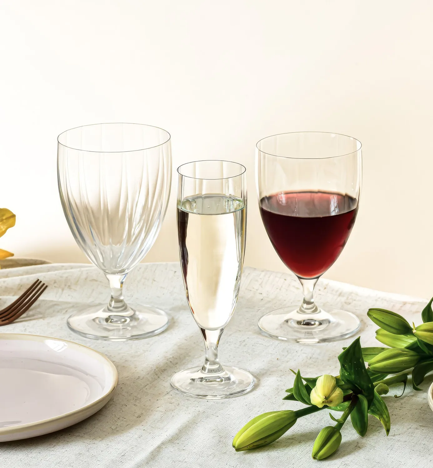 Krosno Prima Lumi champagneglas 160 ml riflet