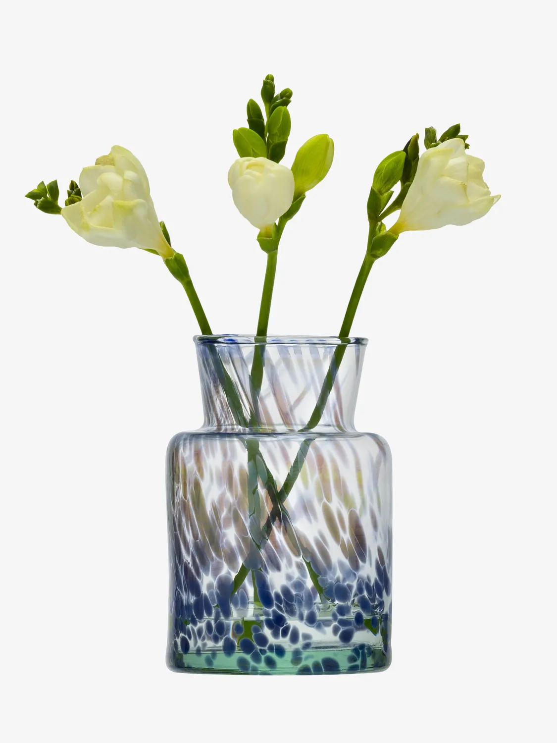 LSA Sea Glass bud vase genbrugsglas spættet lille