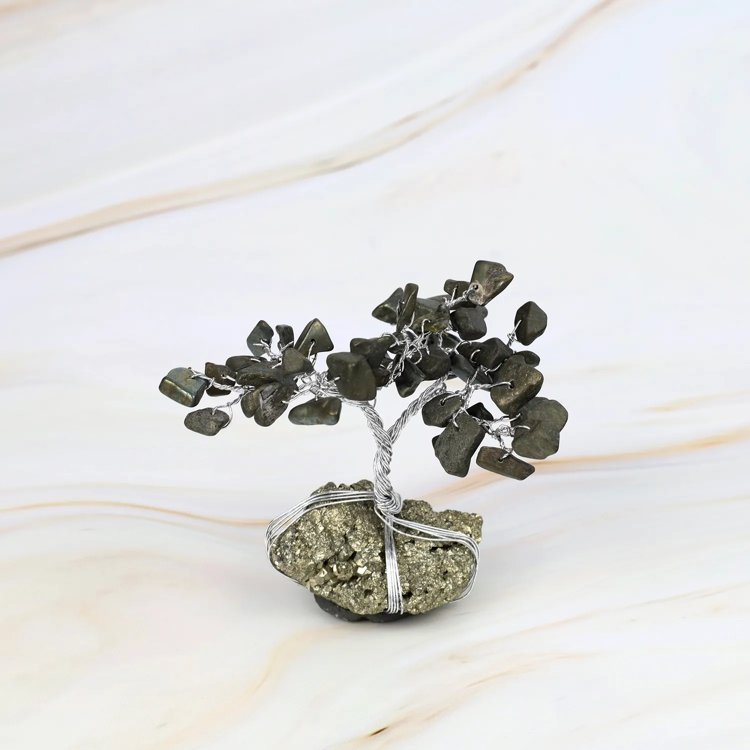 El'Cobre Mini Pyrit træ med pyrit cluster