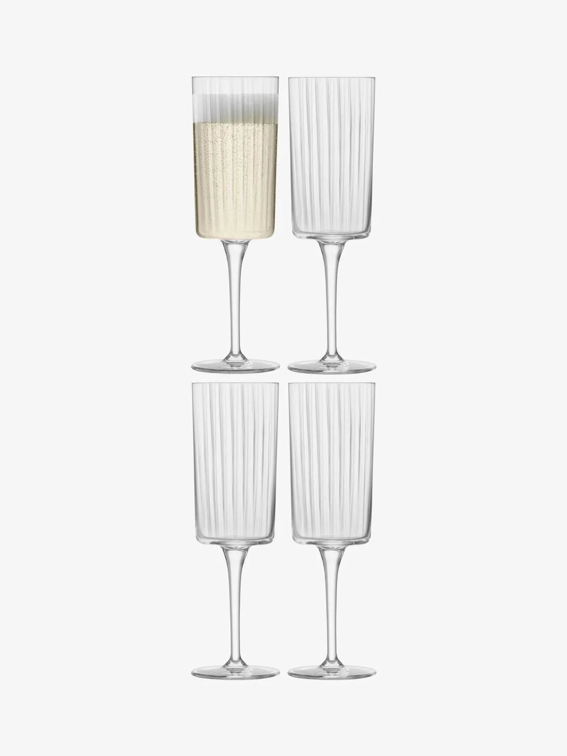 LSA Gio Line champagneglas 4 stk flute tekstureret