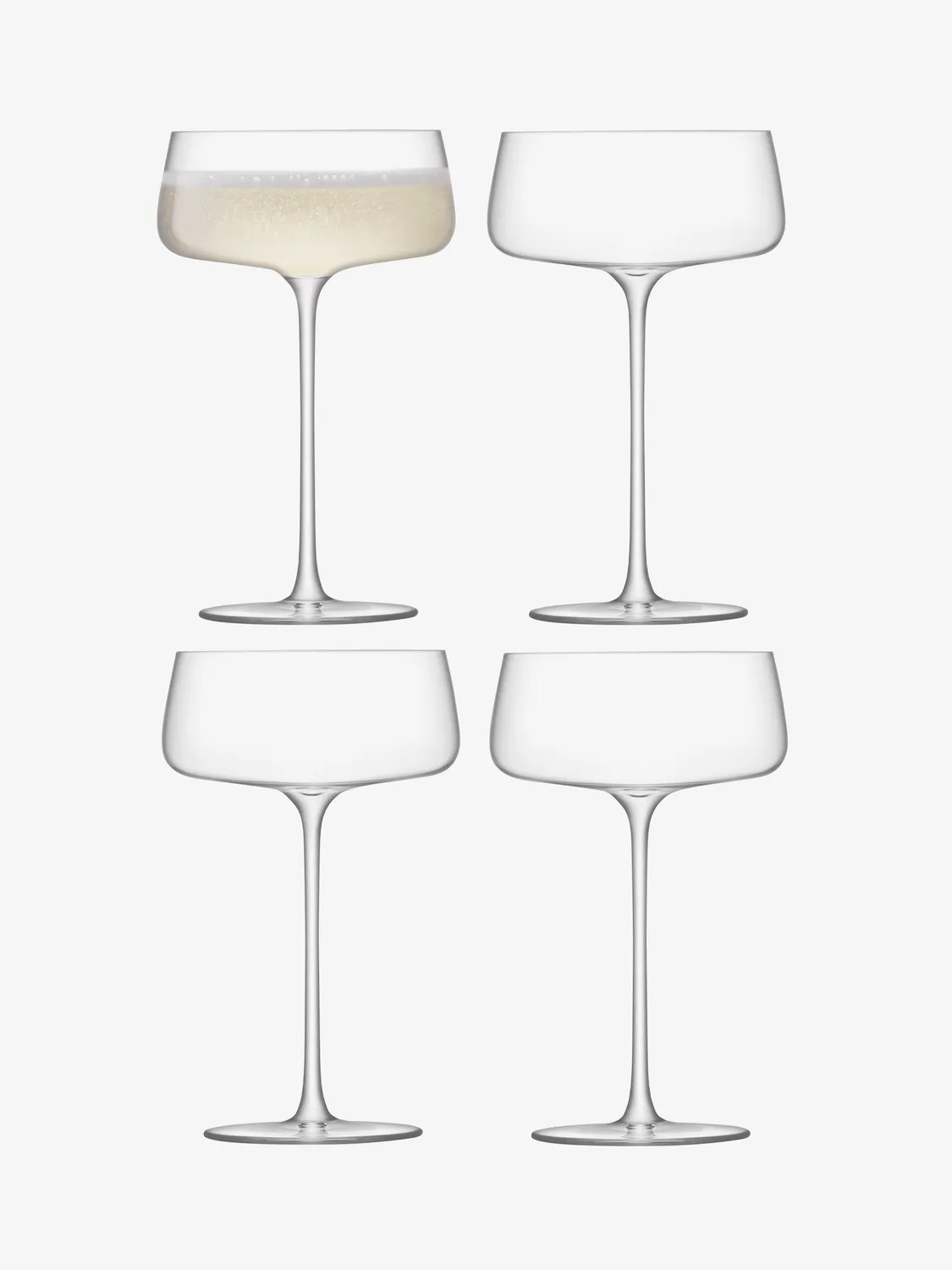 LSA Metropolitan champagne coupe glas 4 stk klar