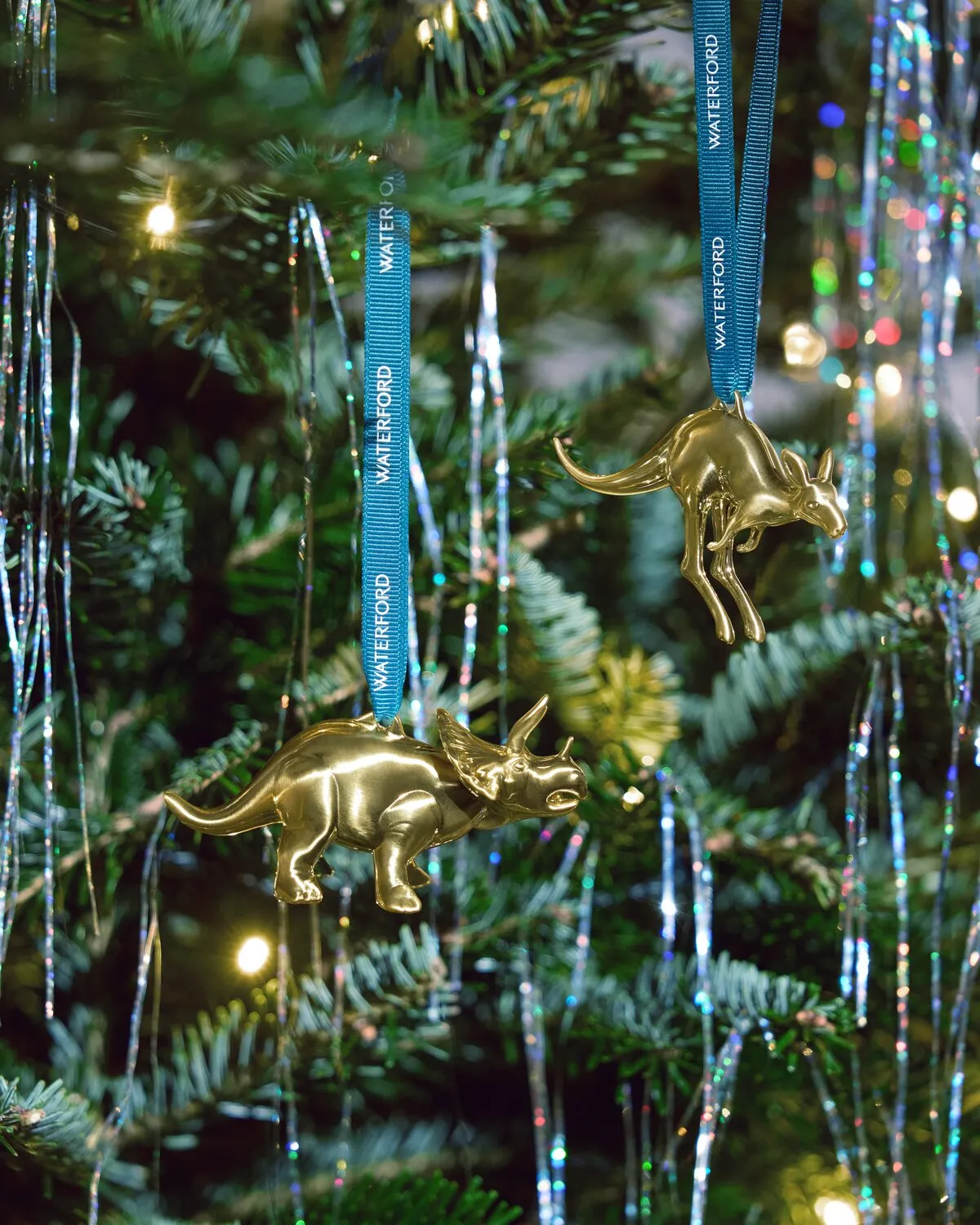 Waterford Christmas Triceratops julepynt guld