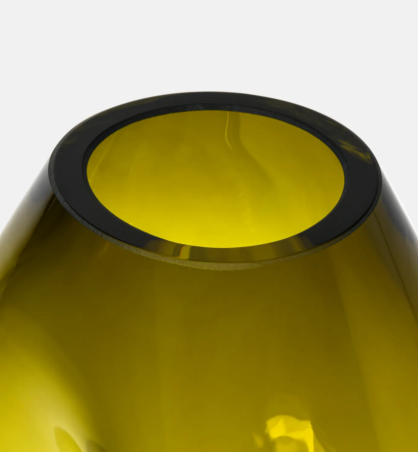 Krosno Flow vase olivengru00f8n 20 cm mundblu00e6st glas