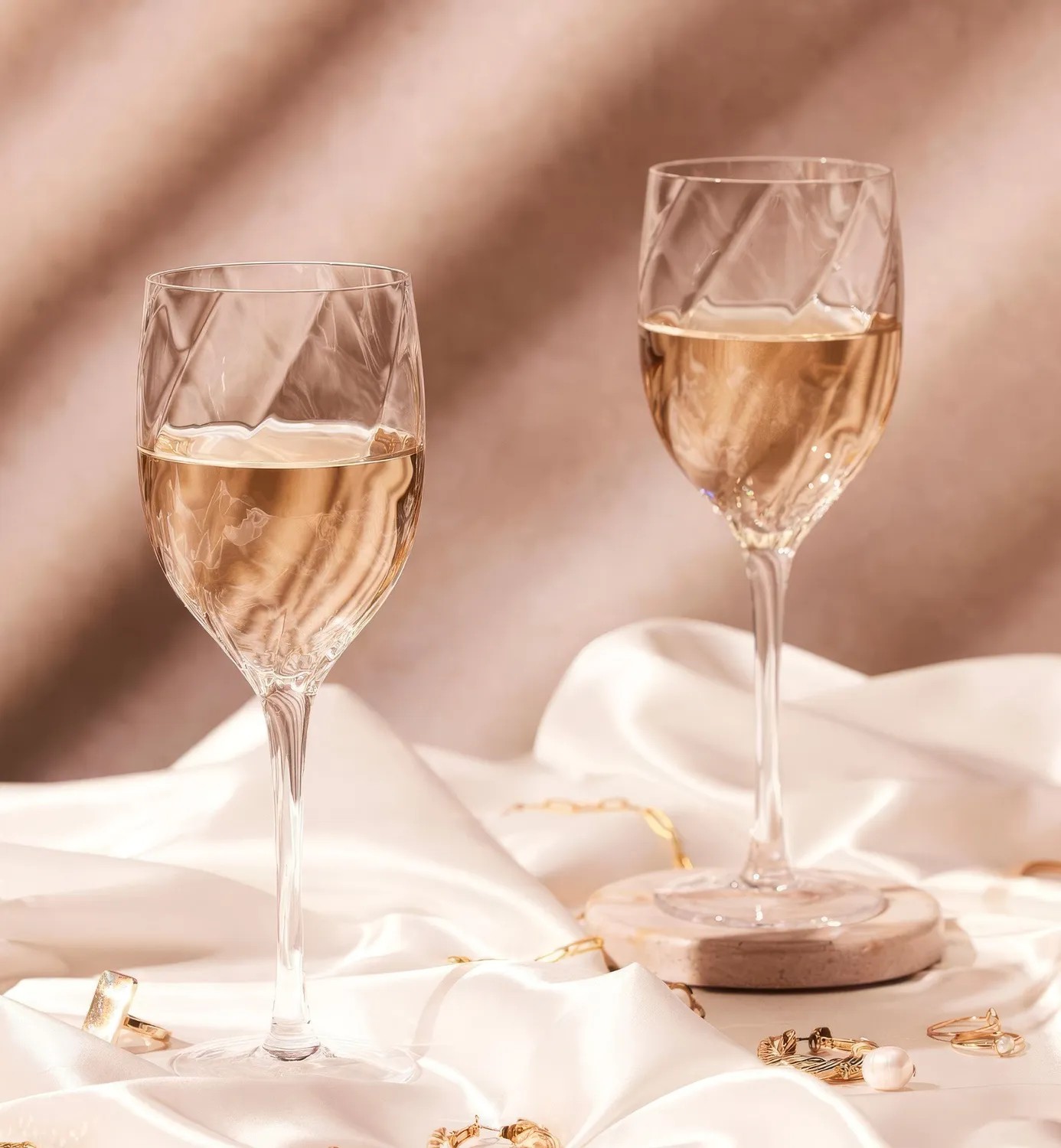Krosno hvidvinsglas 270 ml riflet krystal