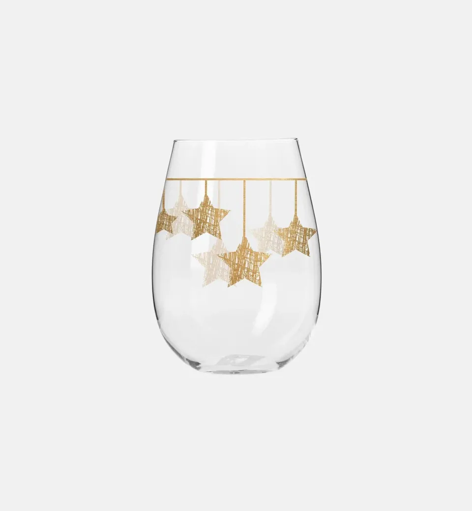 Krosno STAR glas 500 ml med guldstjerner