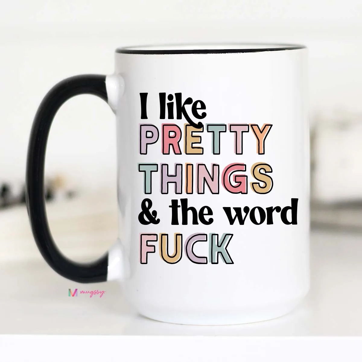 Mugsby I Like Pretty Things kop 325 ml pastel