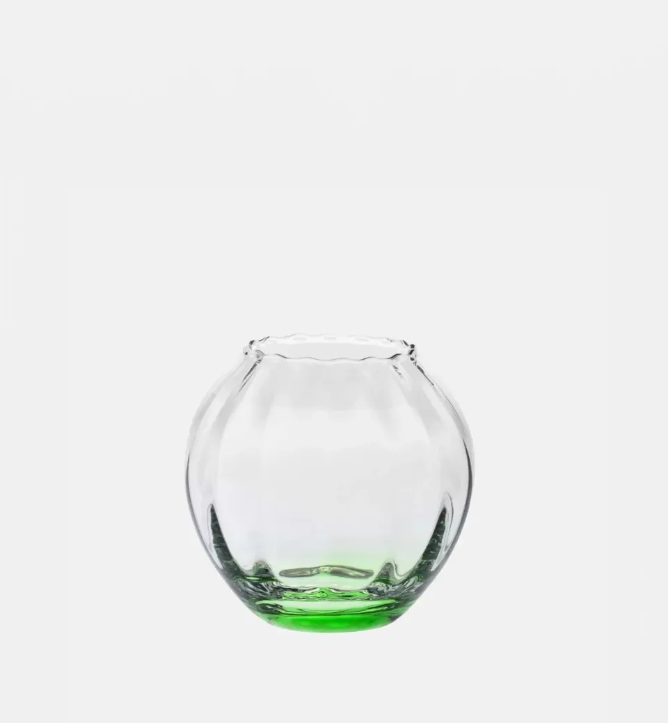 Krosno lysestage vase glas lysegrøn 11,4 cm