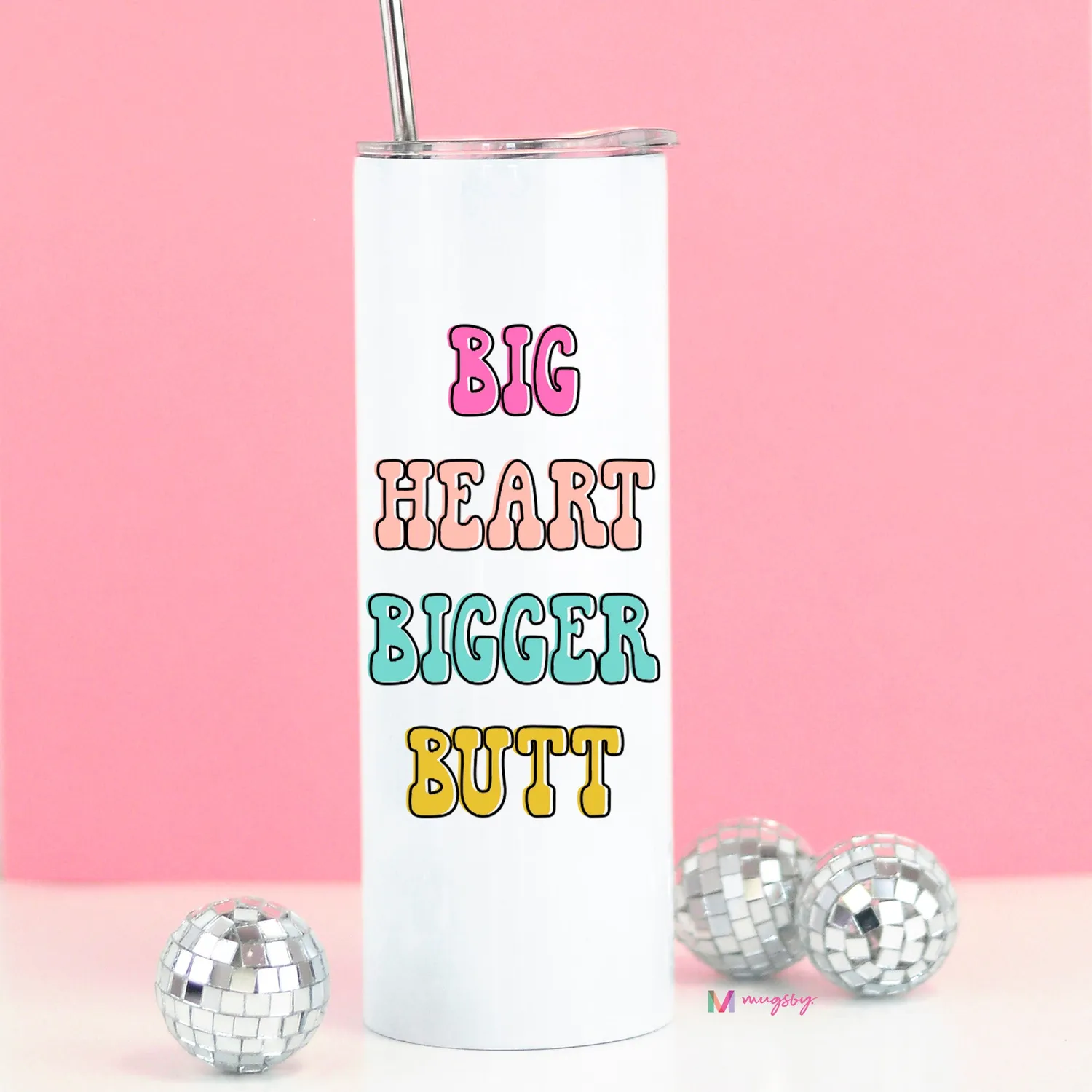 Mugsby Big Heart Bigger Butt termokop 591 ml sjov