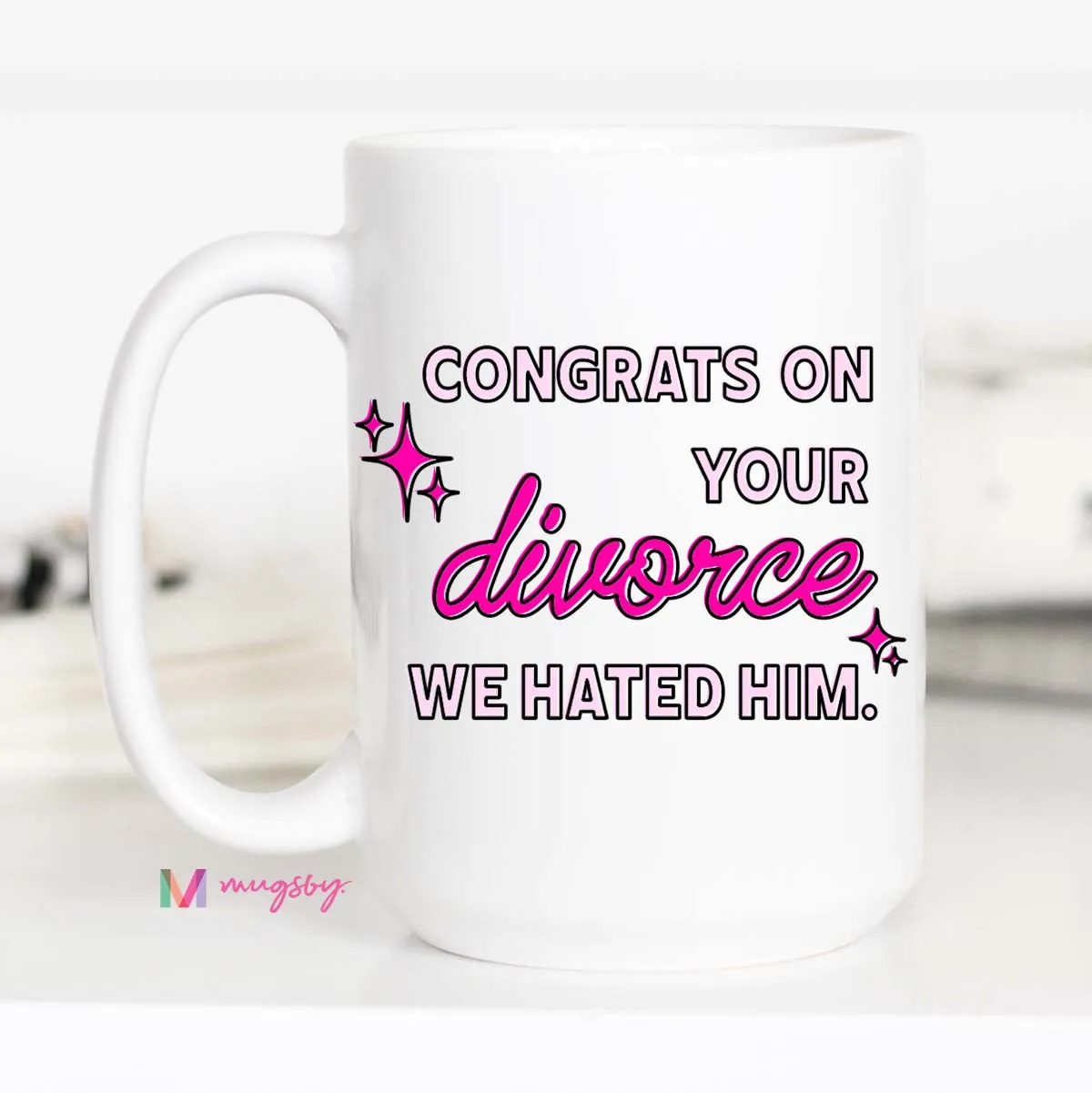 Mugsby Congrats Divorce kop 325 ml hvid sjov